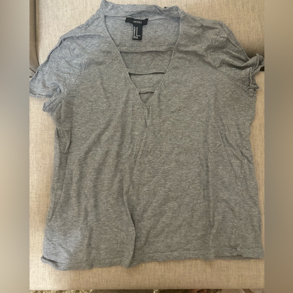 Forever 21 grey crop